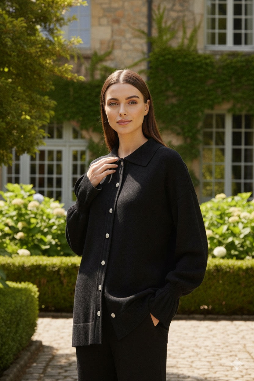 Noir Elegance Tricot Set