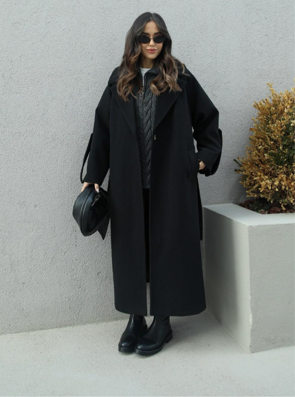 Casual Black Coat