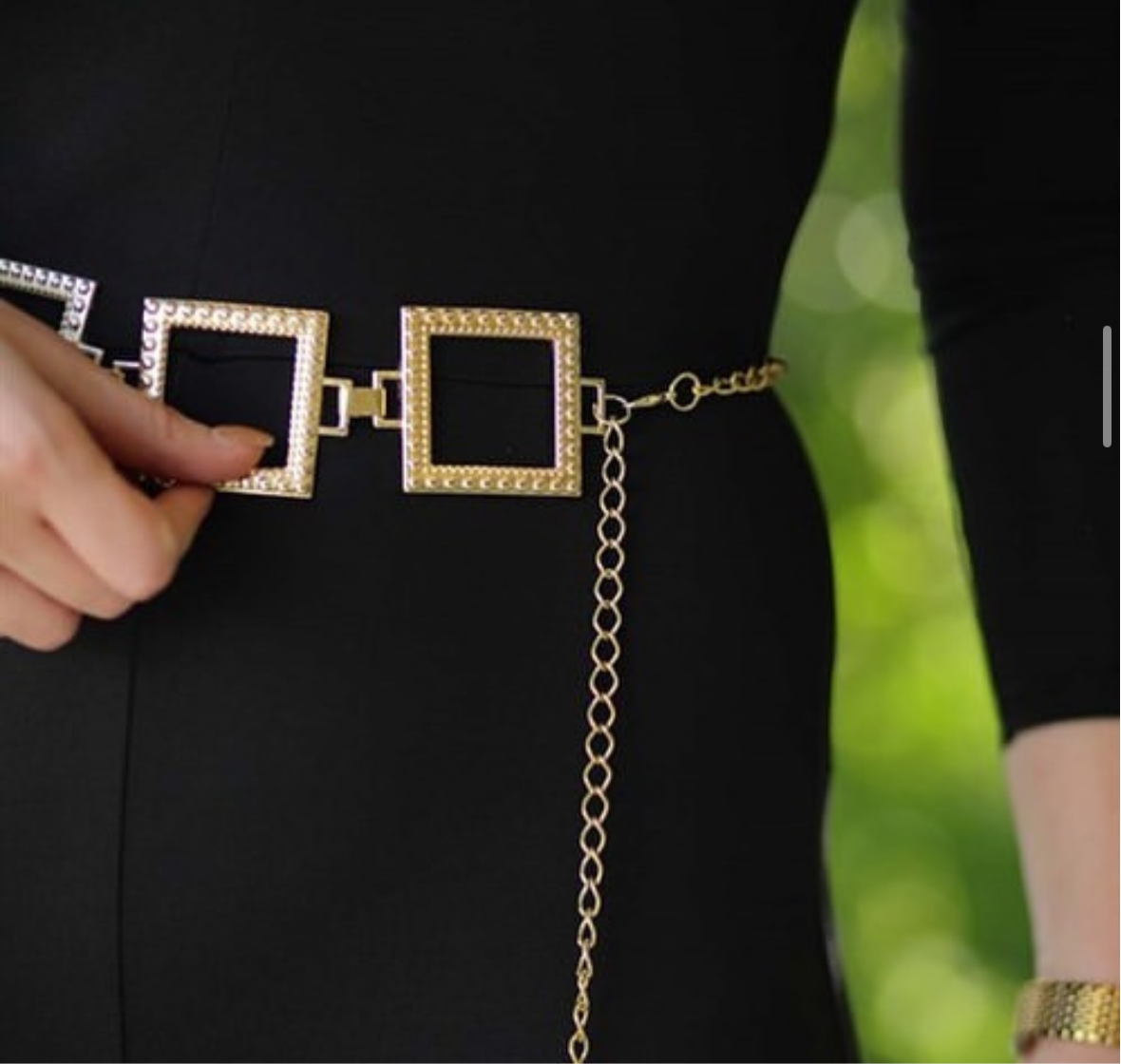 Gold Squares Belt