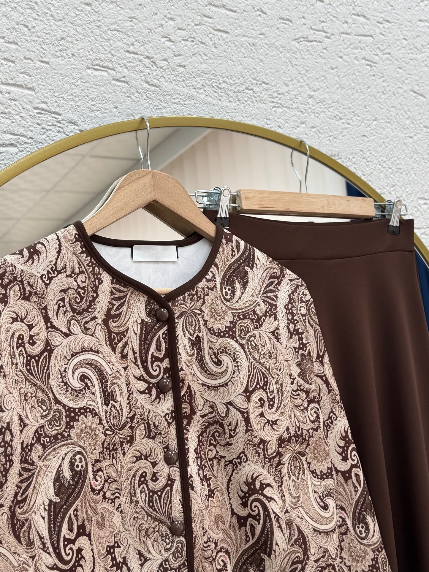 Vintage Brown Skirt Set