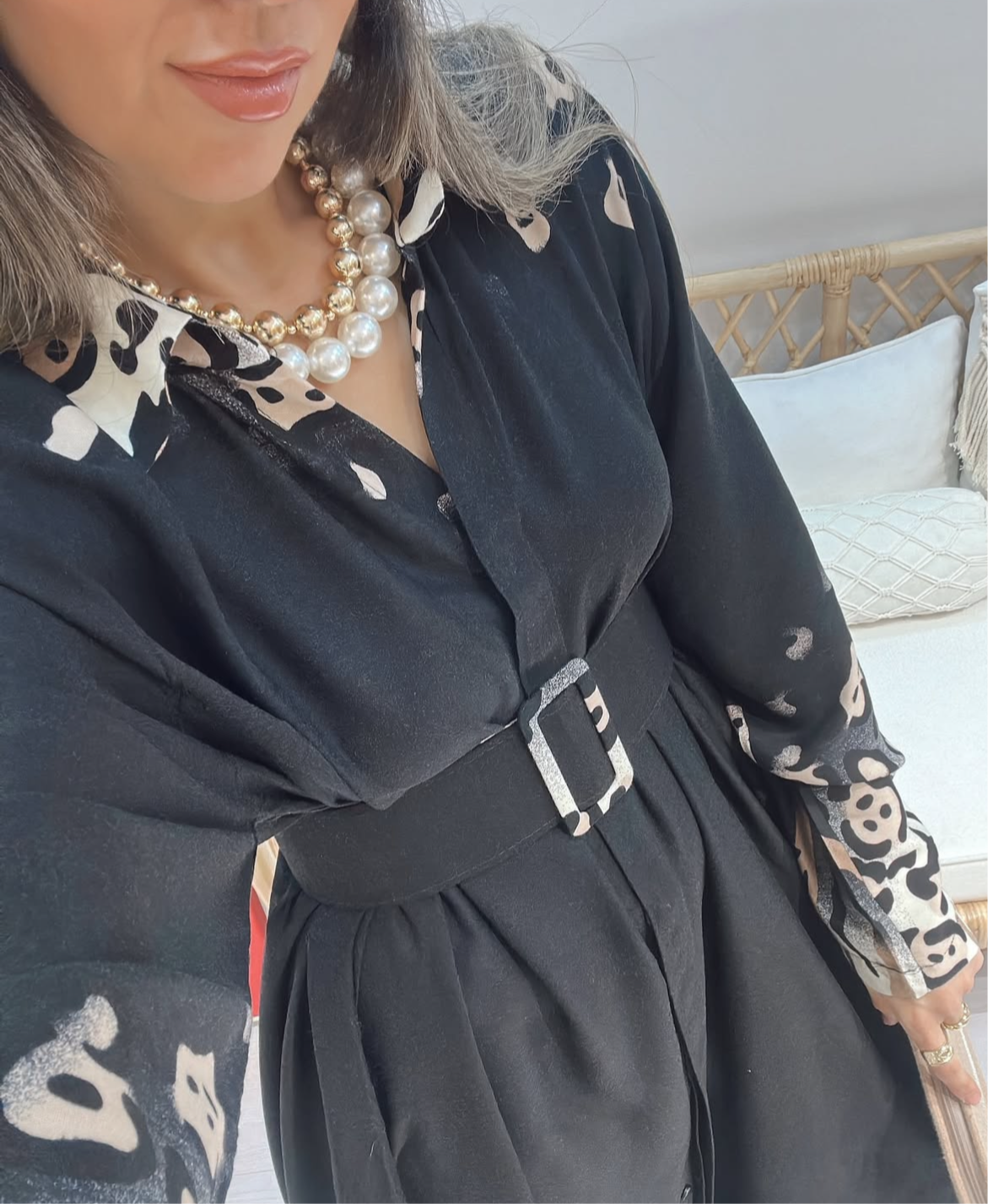 Black Leopard Classy Comfy Dress