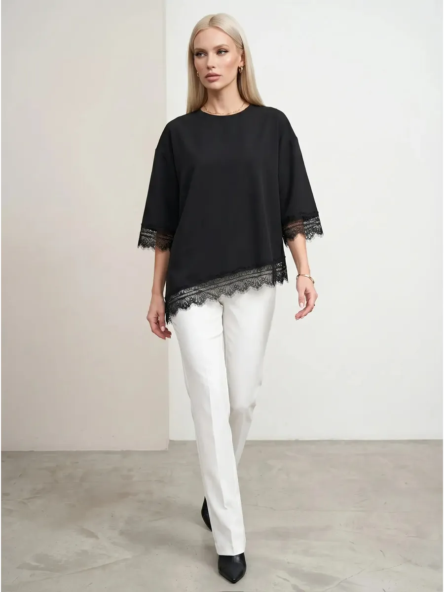 Lace Black Tshirt