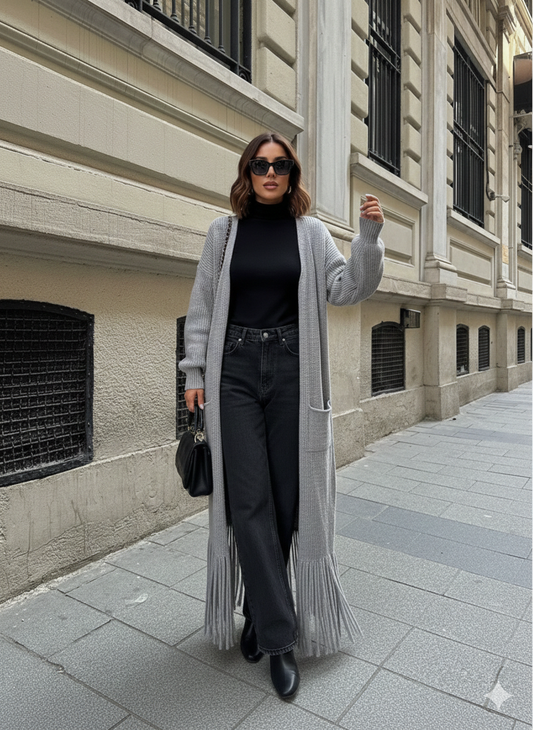 Stylish Grey Cardigan