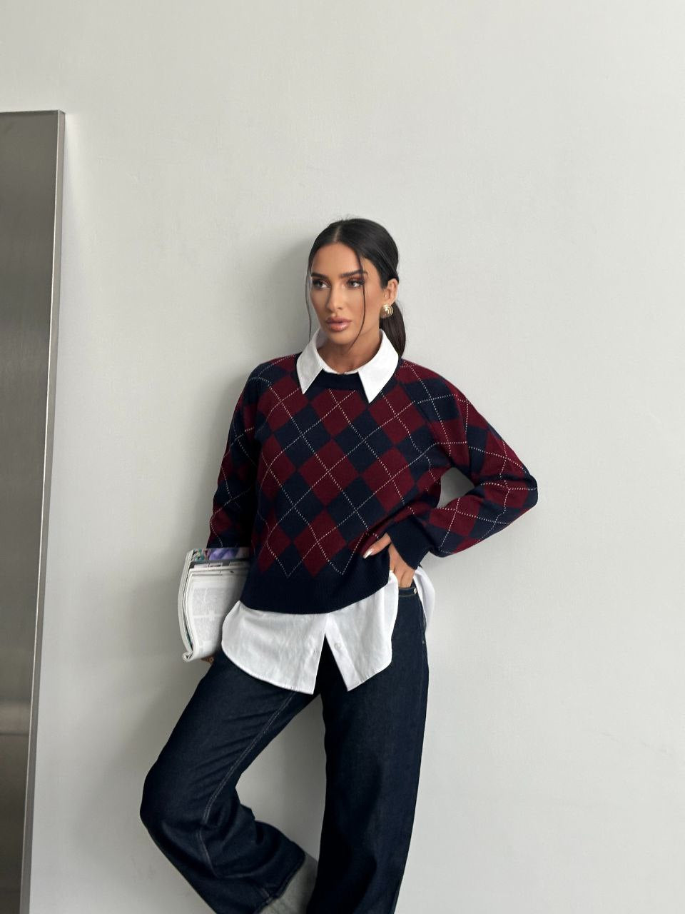 Burgundy Baklava Top