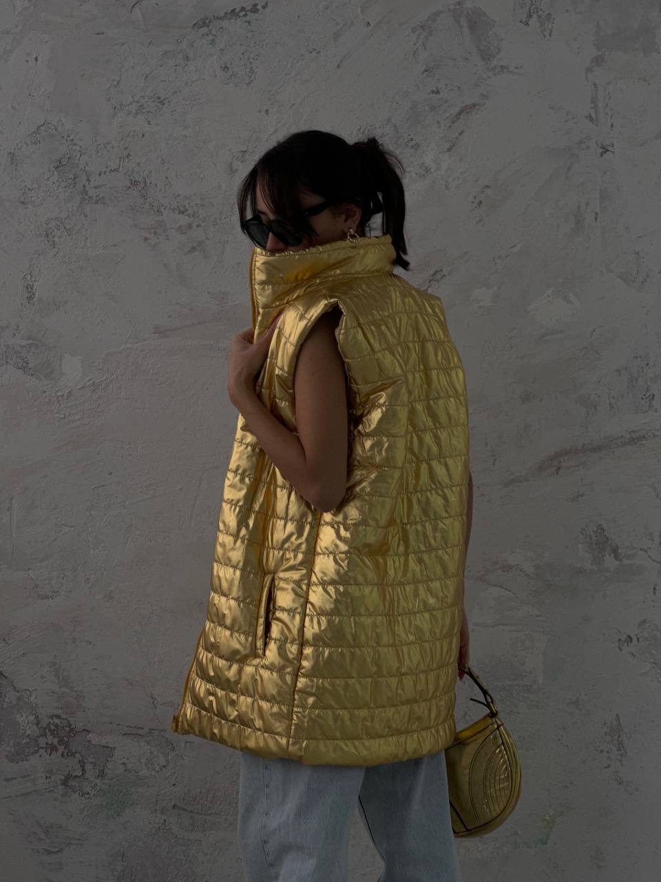 Gold Metallic Vest