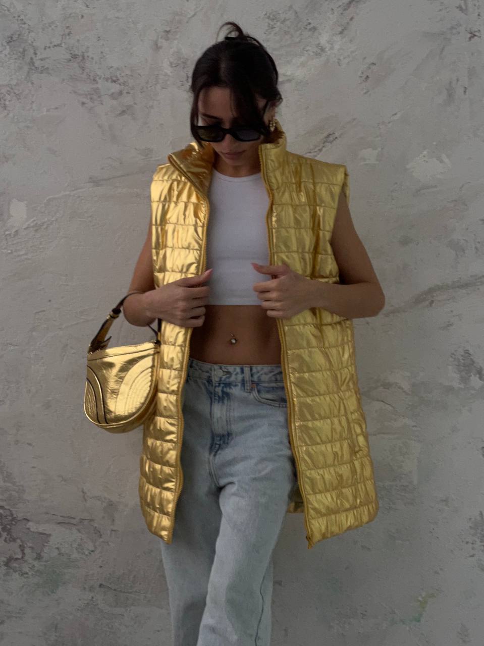 Gold Metallic Vest