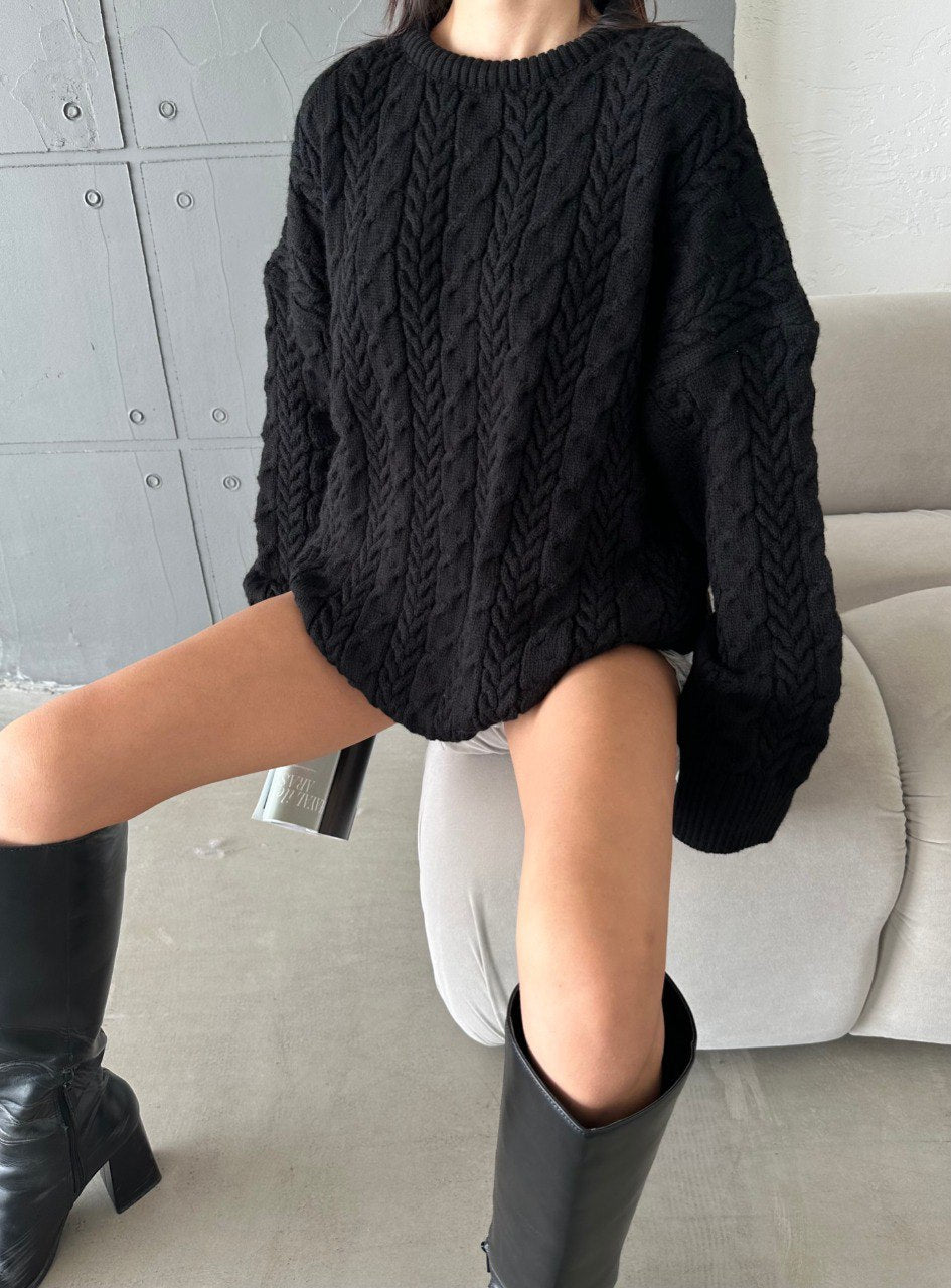 Black knitwear