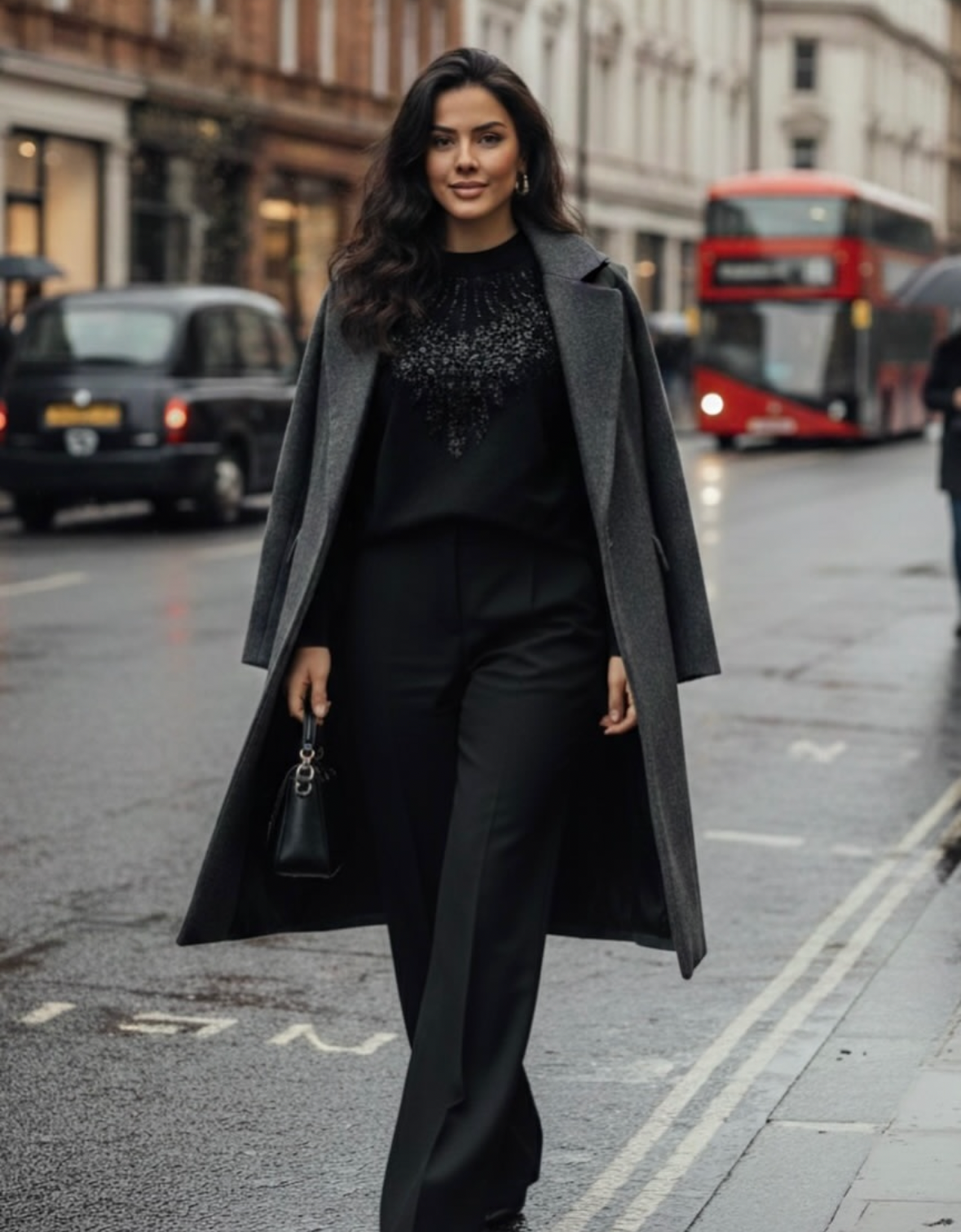 Black Rhinestones Top