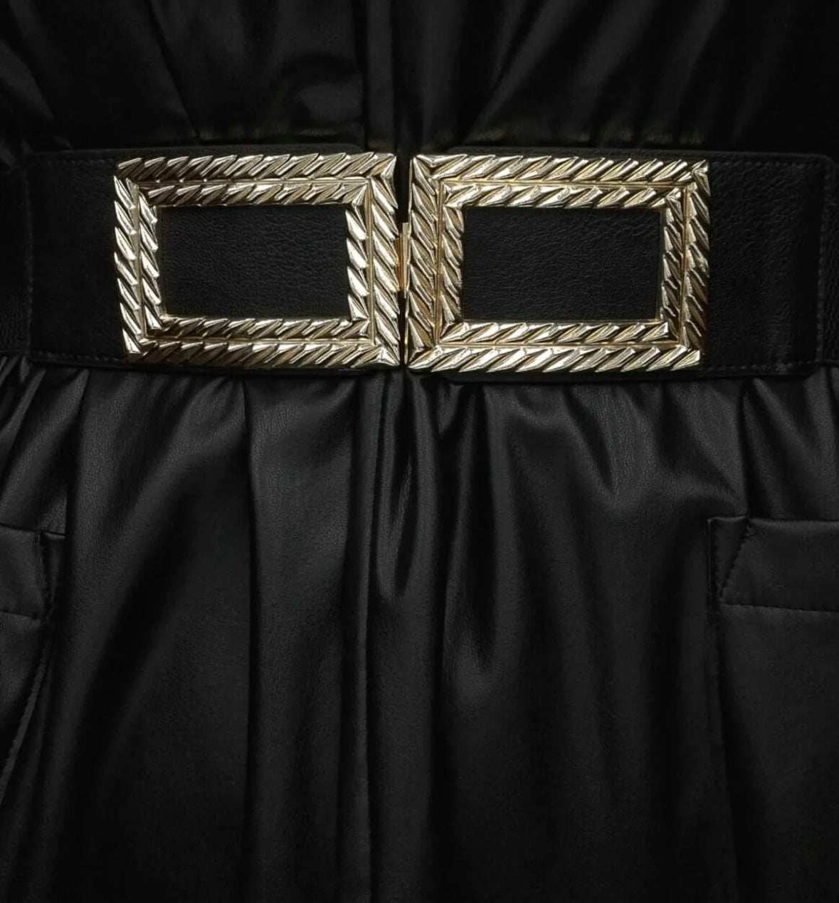 Black lastic belt