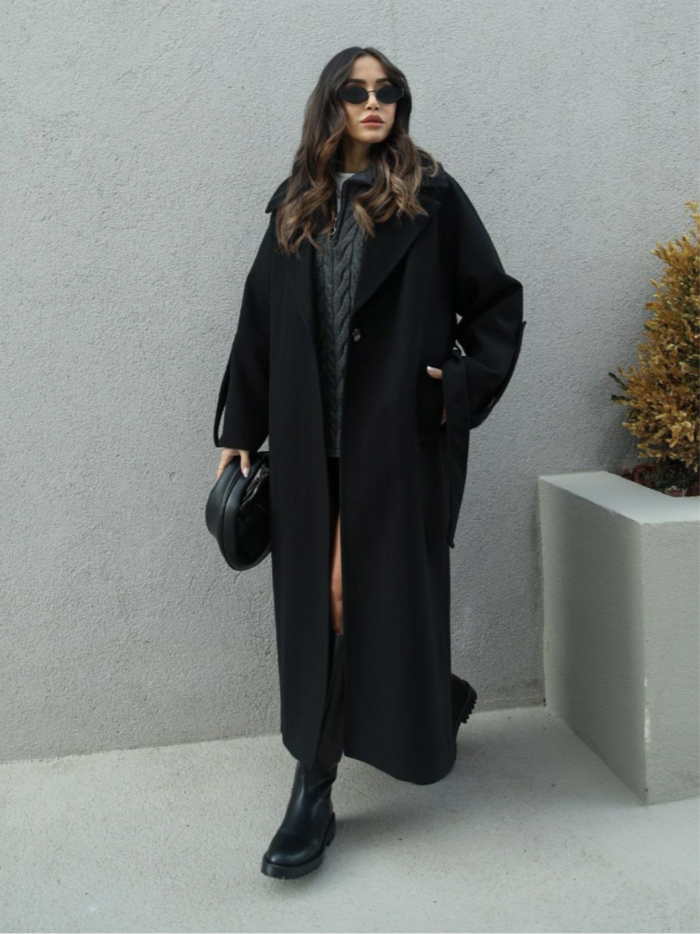 Casual Black Coat