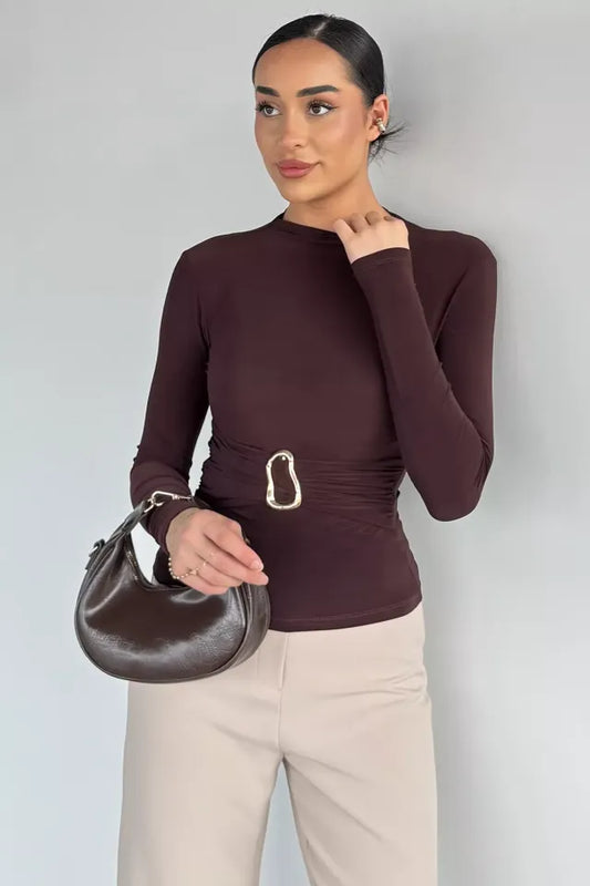 Brown Gold Brooch Tope