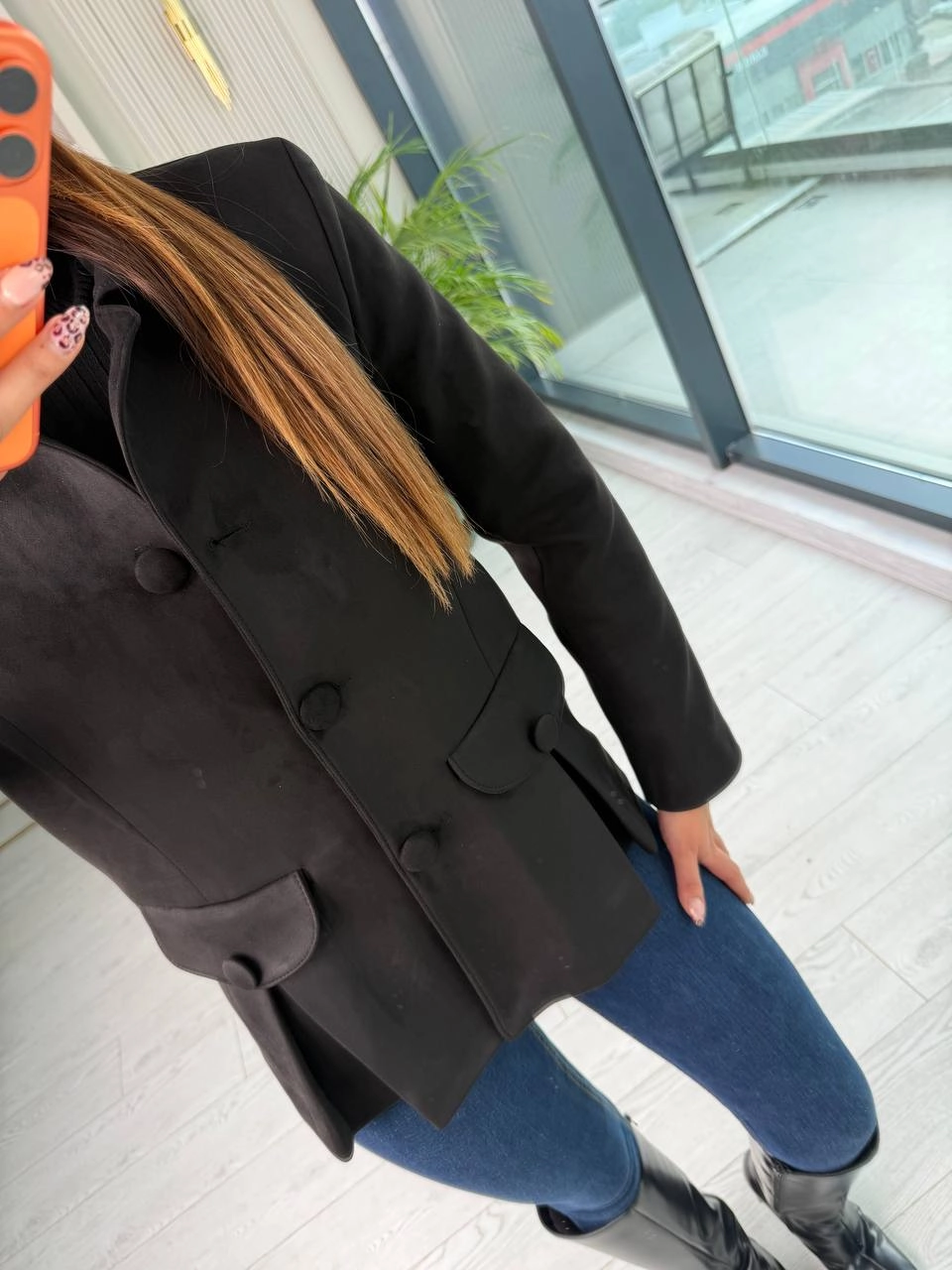 Chamois Black Jacket