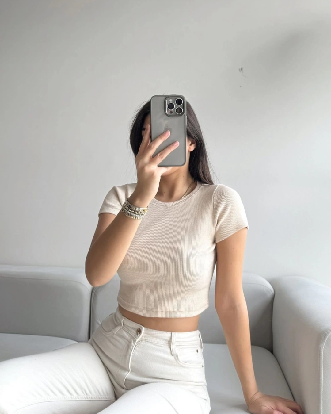 Basic Camisole Crop beige