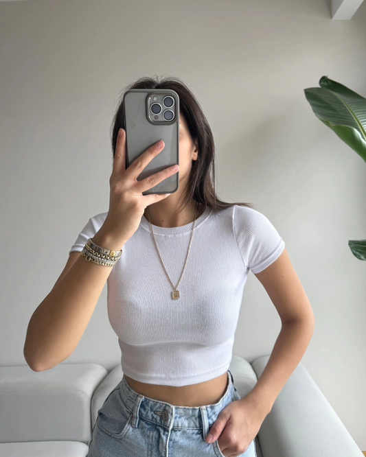 Basic Camisole Crop White