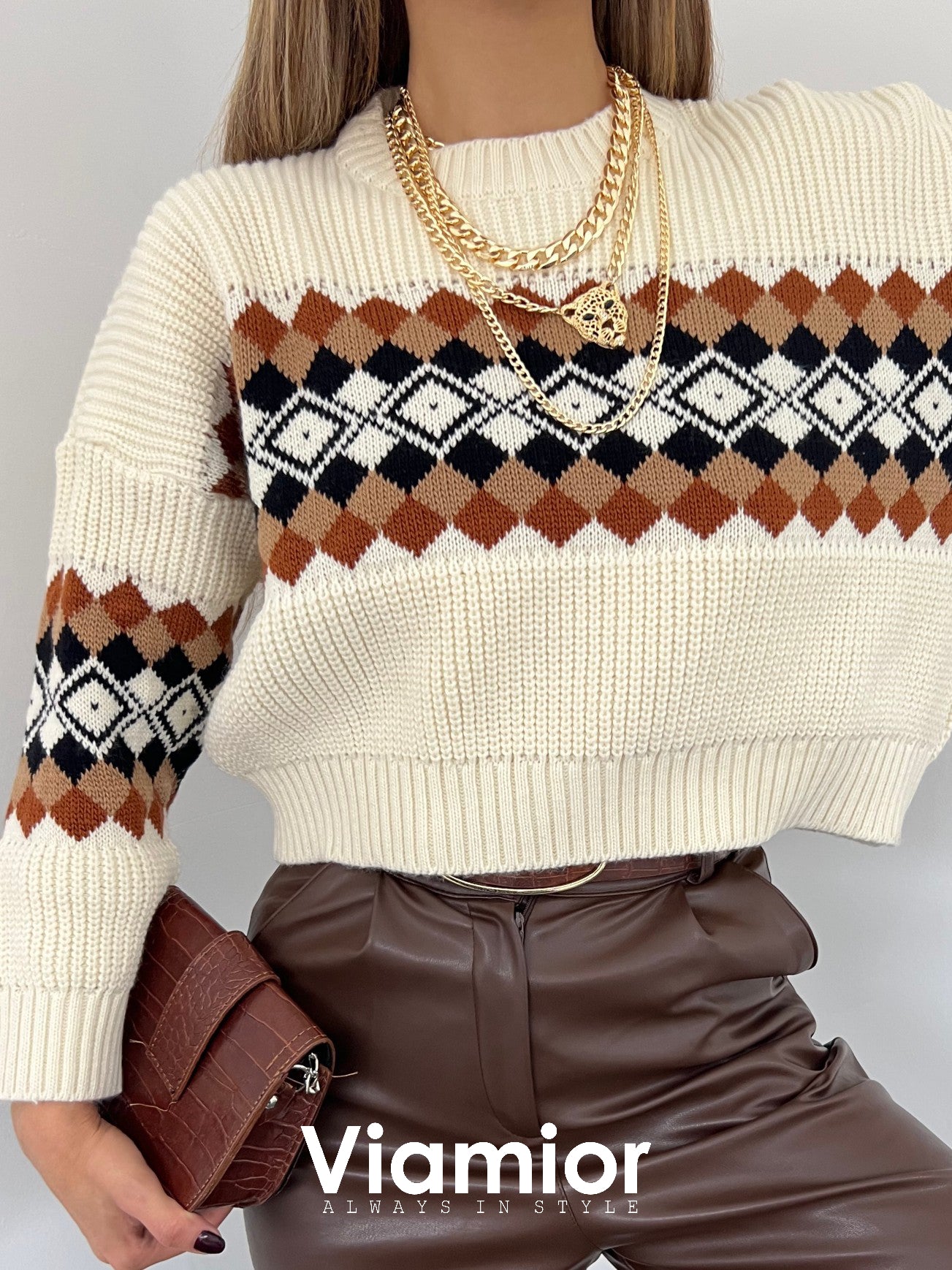 Patterned Wool Sweater