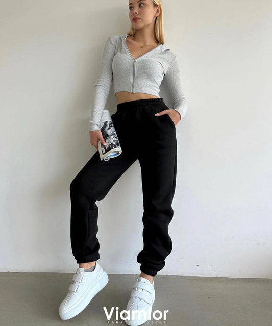 Black Casual Sweatpants